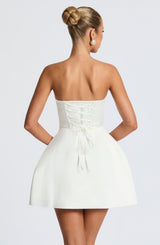 Fioreclo Abbie Mini Dress in Ivory
