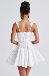 Fioreclo Adalene Mini Dress in Multi Floral Print
