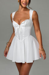 Fioreclo Adalene Mini Dress in Ivory