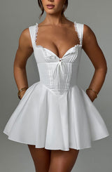 Fioreclo Adalene Mini Dress in Ivory