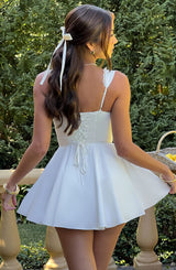 Fioreclo Adalene Mini Dress in Ivory