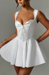 Fioreclo Adalene Mini Dress in Ivory