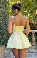 Fioreclo Adalene Mini Dress in Lemon