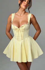 Fioreclo Adalene Mini Dress in Lemon