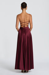 Fioreclo Adeline Maxi Dress in Cherry Lacquer
