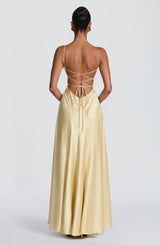 Fioreclo Adeline Maxi Dress in Lemon