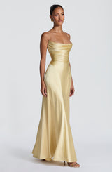 Fioreclo Adeline Maxi Dress in Lemon