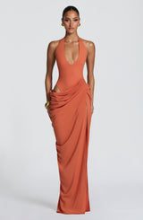 Fioreclo Adelyn Maxi Dress in Burnt Orange
