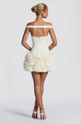 Fioreclo Adette Mini Dress in Ivory