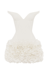 Fioreclo Adette Mini Dress in Ivory