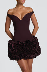 Fioreclo Adette Mini Dress in Plum