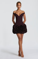Fioreclo Adette Mini Dress in Plum