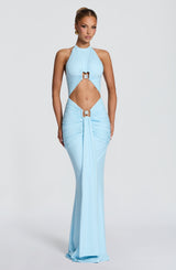 Fioreclo Aeshana Maxi Dress in Sky Blue