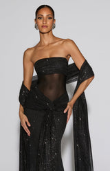 Fioreclo Agnessa Shawl in Black Sparkle