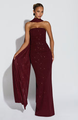 Fioreclo Agnessa Shawl in Wine Sparkle
