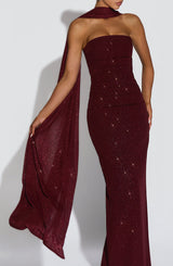 Fioreclo Agnessa Shawl in Wine Sparkle