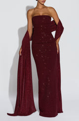 Fioreclo Agnessa Shawl in Wine Sparkle