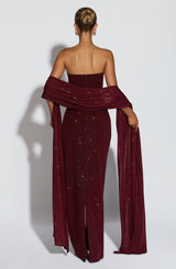 Fioreclo Agnessa Shawl in Wine Sparkle