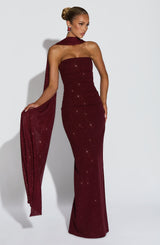 Fioreclo Agnessa Shawl in Wine Sparkle