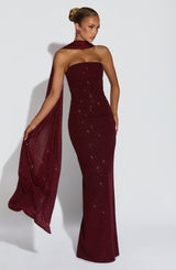 Fioreclo Agnessa Shawl in Wine Sparkle