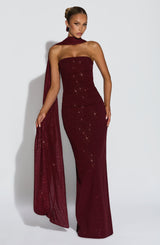 Fioreclo Agnessa Shawl in Wine Sparkle