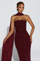 Fioreclo Agnessa Shawl in Wine Sparkle