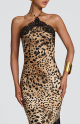 Fioreclo Agneta Maxi Dress in Leopard Print