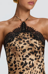 Fioreclo Agneta Maxi Dress in Leopard Print