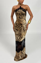 Fioreclo Agneta Maxi Dress in Leopard Print