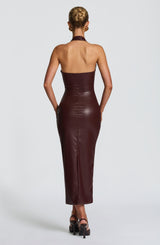Fioreclo Ainslie Midi Dress in Burgundy