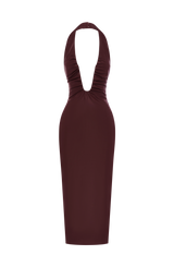 Fioreclo Ainslie Midi Dress in Burgundy