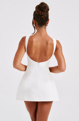 Fioreclo Alanis Mini Dress in Ivory