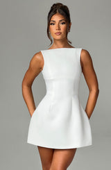 Fioreclo Alanis Mini Dress in Ivory