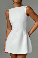 Fioreclo Alanis Mini Dress in Ivory