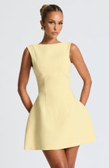 Fioreclo Alanis Mini Dress in Lemon