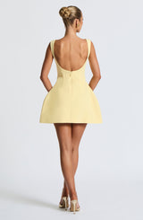 Fioreclo Alanis Mini Dress in Lemon