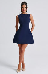 Fioreclo Alanis Mini Dress in Navy