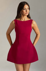 Fioreclo Alanis Mini Dress in Wine