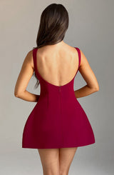 Fioreclo Alanis Mini Dress in Wine