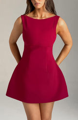 Fioreclo Alanis Mini Dress in Wine