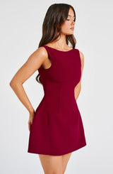 Fioreclo Alanis Mini Dress in Wine