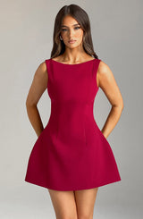 Fioreclo Alanis Mini Dress in Wine
