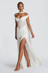 Fioreclo Alaya Maxi Dress in Ivory