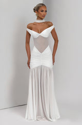 Fioreclo Alaya Maxi Dress in Ivory