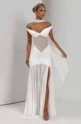 Fioreclo Alaya Maxi Dress in Ivory