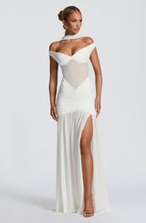 Fioreclo Alaya Maxi Dress in Ivory