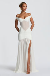 Fioreclo Alaya Maxi Dress in Ivory