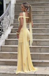 Fioreclo Alaya Maxi Dress in Lemon