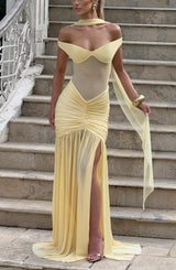 Fioreclo Alaya Maxi Dress in Lemon