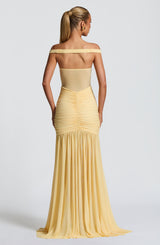Fioreclo Alaya Maxi Dress in Lemon